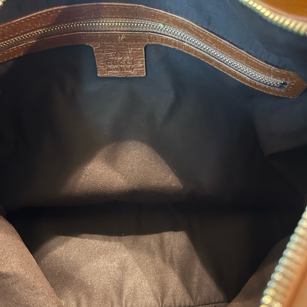 GUCCI Brown Leather Medium Horsebit Hobo Shoulder Bag - Picture 8 of 16